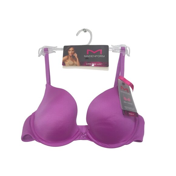 Maidenform Women Love The Lift Demi Coverage Push-Up Underwire Bra SZ 32C Pink - Picture 3 of 7
